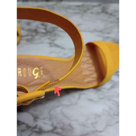 Rouge Yellow Heels Size 9 - Picture 11 of 12